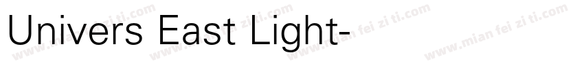 Univers East Light字体转换